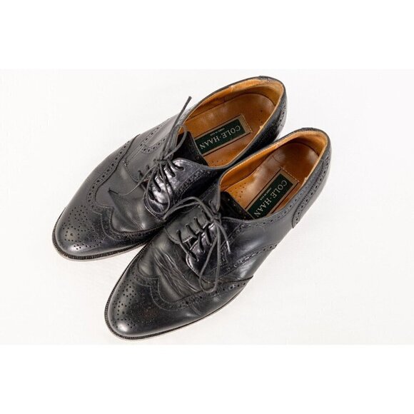 Cole Haan Vintage Green Label Wingtip Oxford Black Dress Shoe Mens 11 main image 6